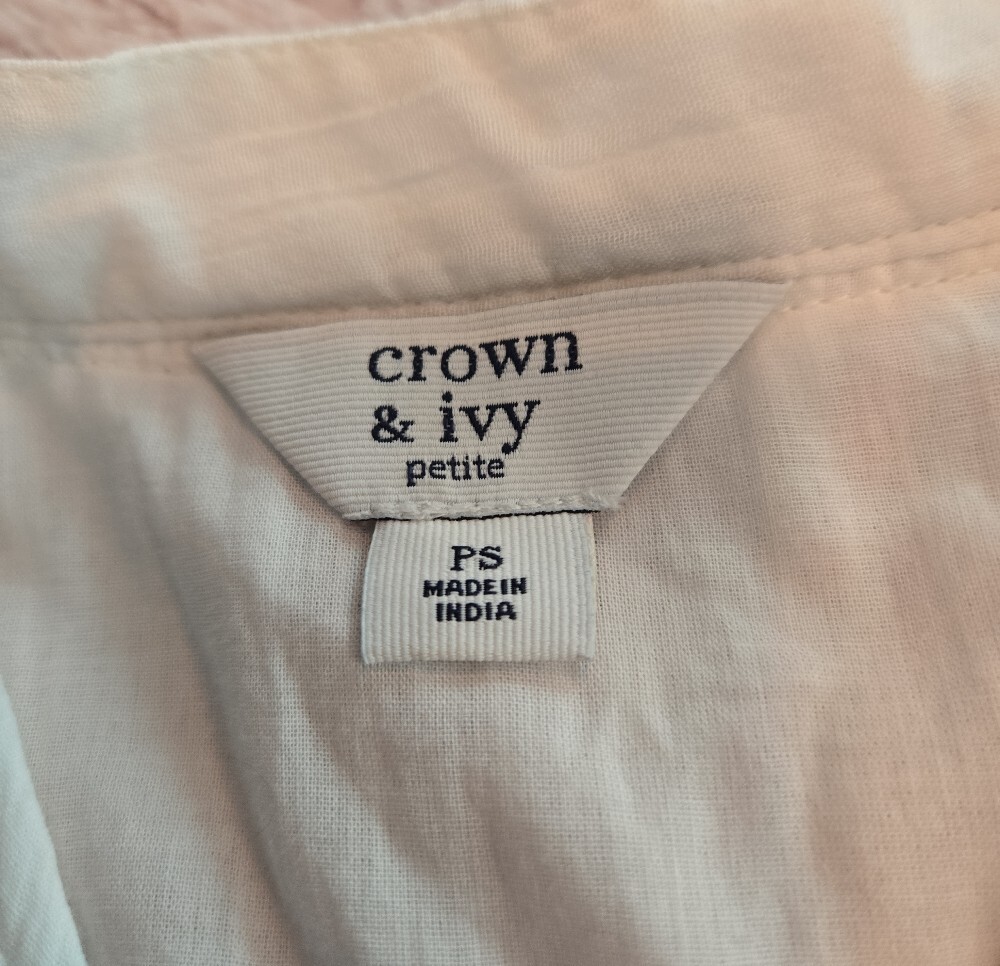crown & ivy Girls White Pom-Pom Tiered Dress - Picture 3 of 3